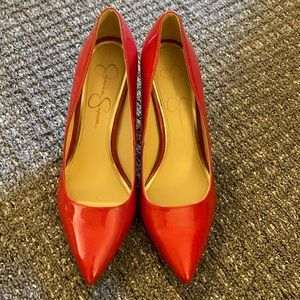 Red 3” Pumps Jessica Simpson